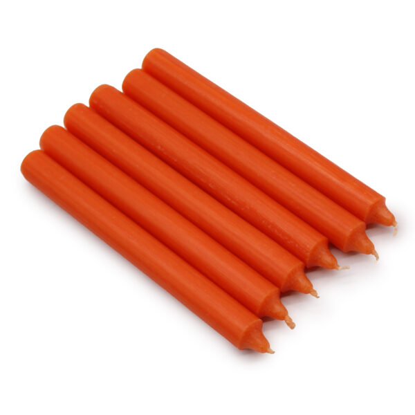 100x Velas de Color a Granel - Naranja Rústico - Paquete de 100 - Imagen 3