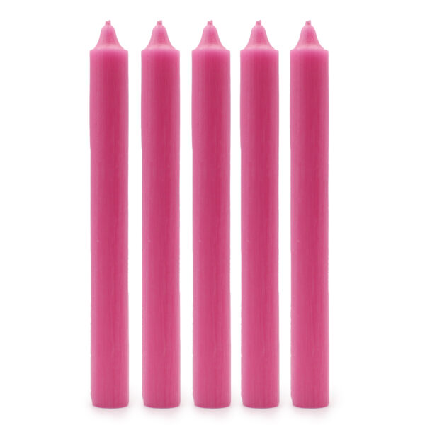 100x Velas de Color a Granel - Rosa Fuerte Rústico - Paquete de 100 - Imagen 2