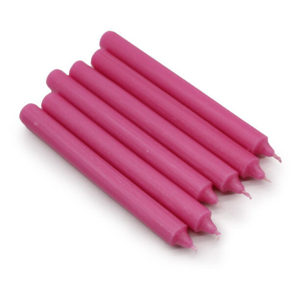 100x Velas de Color a Granel - Rosa Fuerte Rústico - Paquete de 100 - Imagen 3