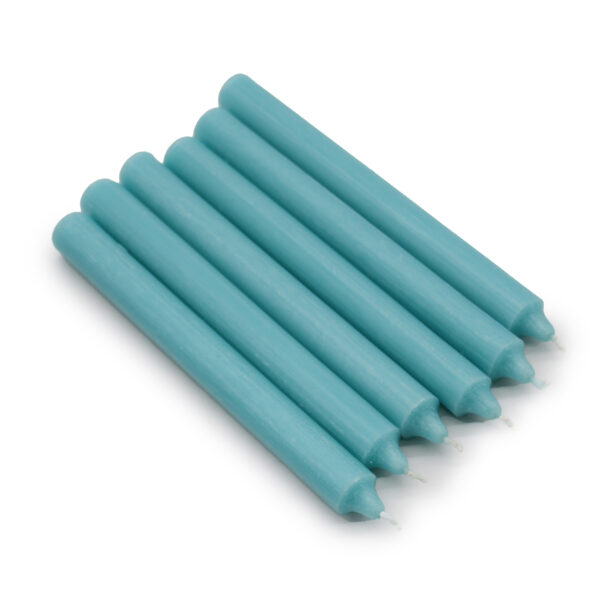 100x Velas de Color a Granel - Azul Claro Rústico - Paquete de 100 - Imagen 3