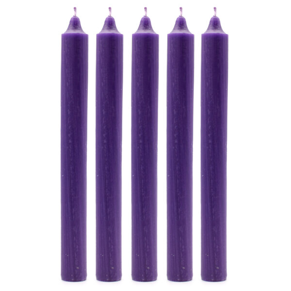 100x Velas de Color a Granel - Morado Rústico - Paquete de 100 - Imagen 2