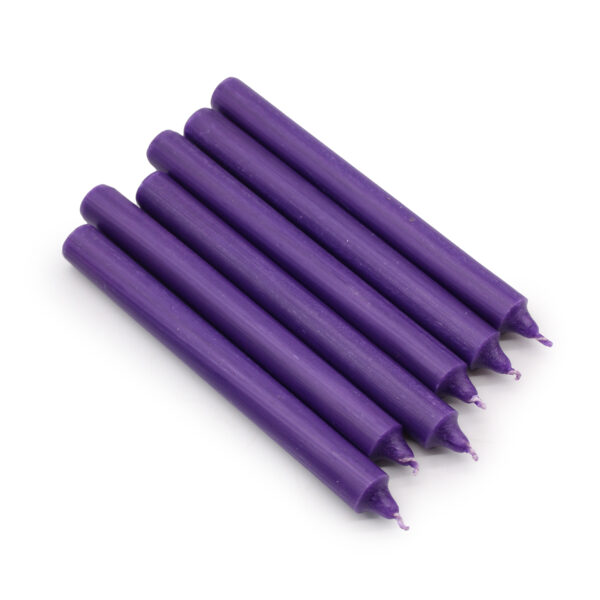 100x Velas de Color a Granel - Morado Rústico - Paquete de 100 - Imagen 3
