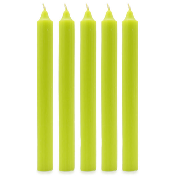 100x Velas de Color a Granel - Verde Lima Rústico - Paquete de 100 - Imagen 2