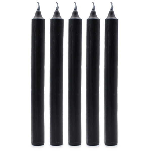 100x Velas de Color a Granel - Negro Rústico - Paquete de 100 - Imagen 2