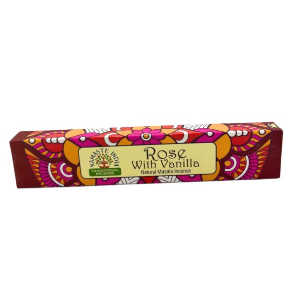 12x Incienso Namaste Mandala Masala - Rosa y Vainilla - Imagen 2