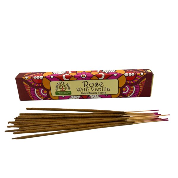 12x Incienso Namaste Mandala Masala - Rosa y Vainilla - Imagen 3