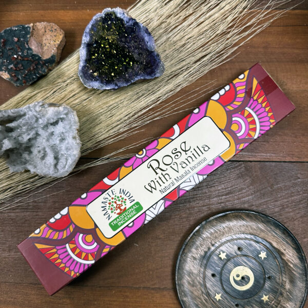 12x Incienso Namaste Mandala Masala - Rosa y Vainilla - Imagen 5