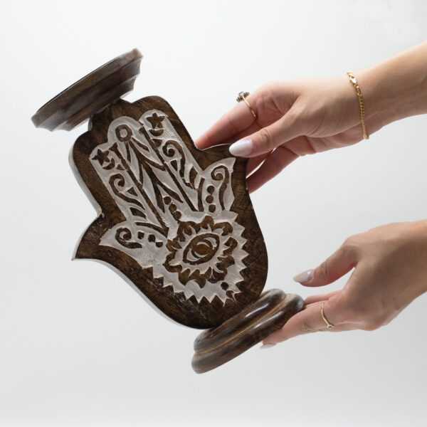 Soporte de Velas - Hamsa - Grande 25x18cm - Imagen 3