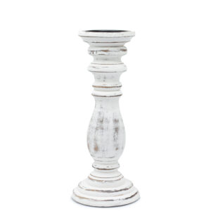 Soporte de Velas Clásico - Blanco - 30x10cm - Mediano