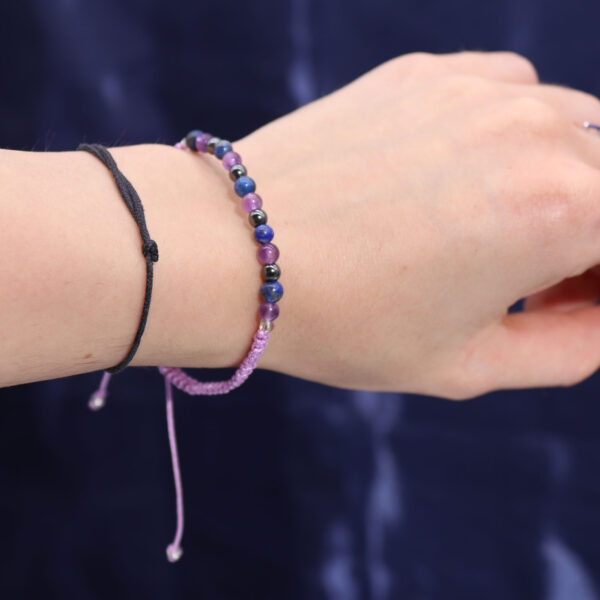 Vela de Cristal del Zodiaco con Pulsera de Piedras Preciosas - Acuario - Imagen 4
