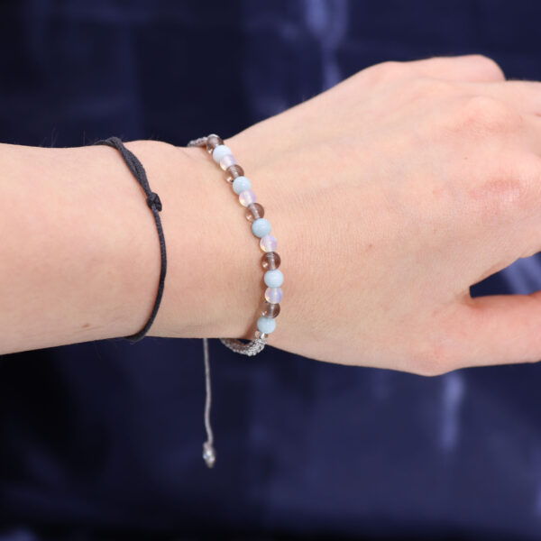Vela de Cristal del Zodíaco con Pulsera de Piedras Preciosas - Cáncer - Imagen 4