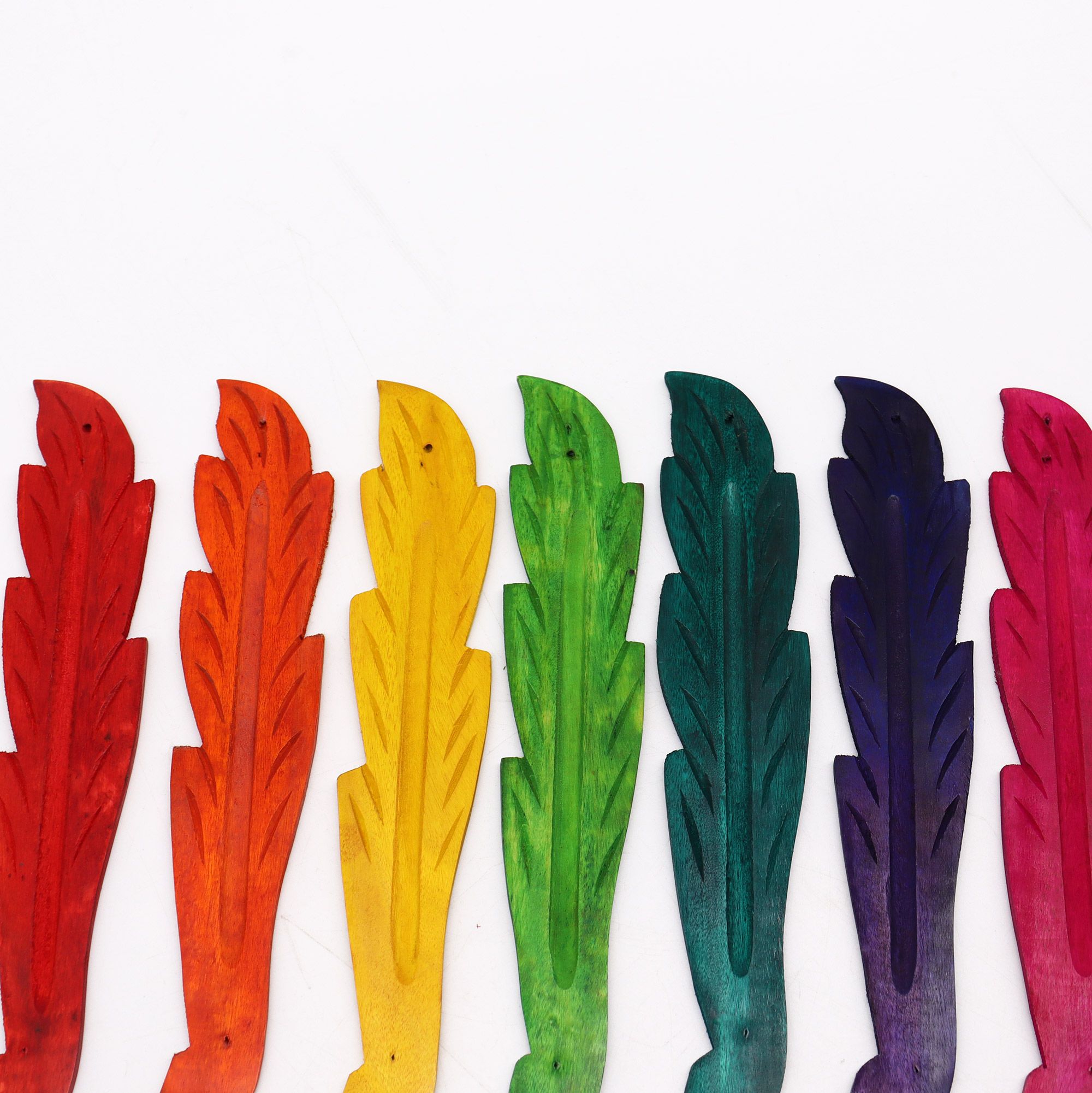 Leaf Coloured Ashcatcher 10" - Mango Wood - Imagen 2