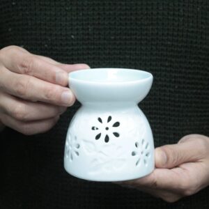 Quemador aceite clásico -  Floral y Azul