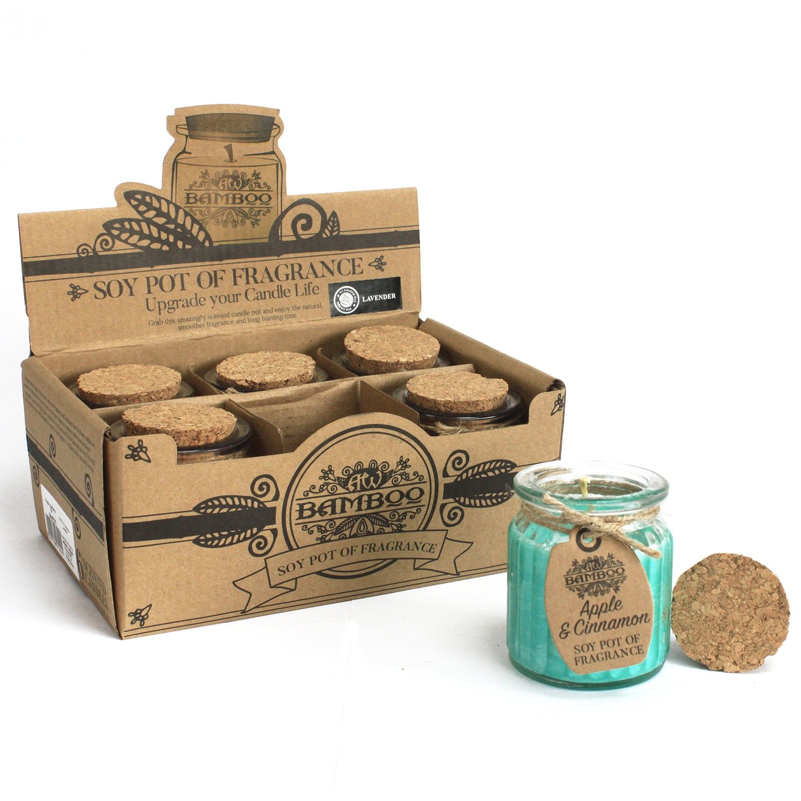 Vela de Cera de Soja Tarro - Manzana y Canela - Imagen 2